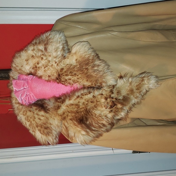 💘🖤💘 KENNETH COLE BLACK LABEL NY LEATHER SHEARLING LAMB TAN COAT JACKET - Picture 7 of 12